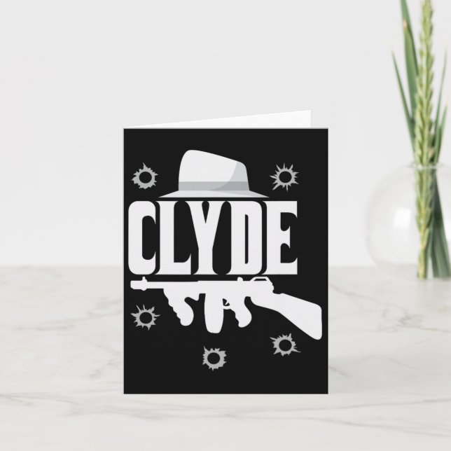 Tarjeta Disfraz Acoplado Para Parejas De Clyde Y Bonnie De (Anverso)