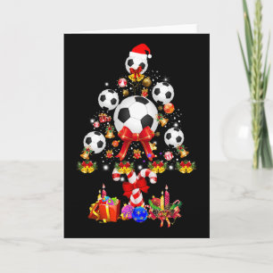 Tarjeta Disfraz de árbol de Navidad de Noel de fútbol Byll