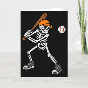 Tarjeta Disfraz de béisbol de esqueleto para hombres y niñ