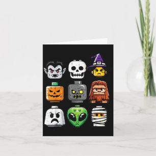Tarjeta Disfraz de Cabezas de Fantasma de Calabaza de Ladr