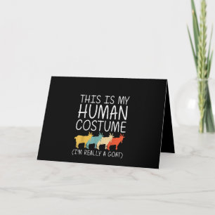 Tarjeta Disfraz de cabra para Halloween