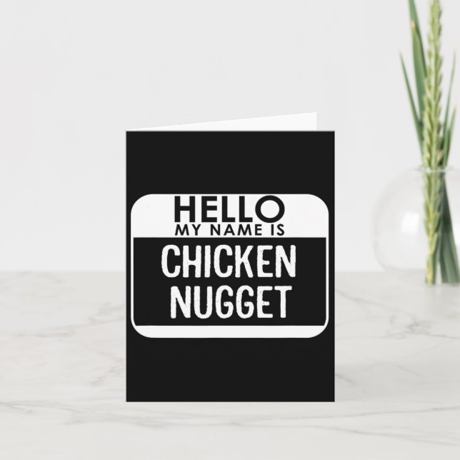 Tarjeta Disfraz de disfraz de nugget de pollo fácil último (Anverso)