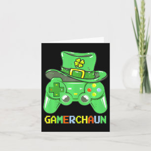 Tarjeta disfraz de duende de juego día de San Patricio 