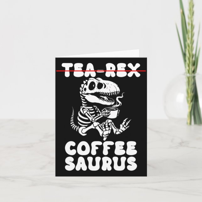 Tarjeta Disfraz de esqueleto de dinosaurio divertido Goth  (Anverso)