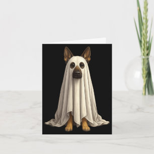 Tarjeta Disfraz de fantasma de Halloween para dueño de per