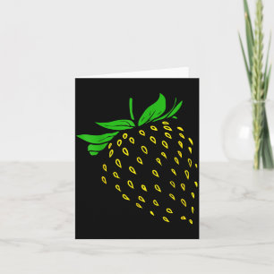 Tarjeta Disfraz de Fruta de Fresa Simple Divertido Fiesta