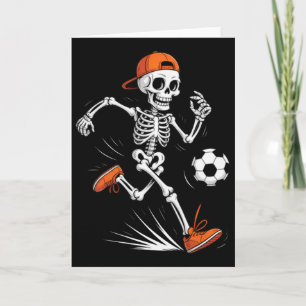 Tarjeta Disfraz de fútbol de esqueleto de Halloween Divert