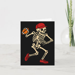 Tarjeta Disfraz de fútbol de esqueleto de Halloween espelu