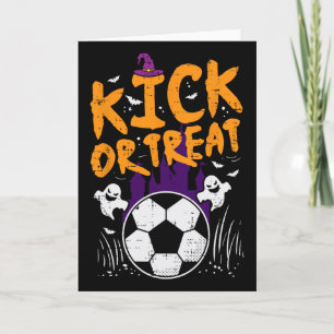 Tarjeta Disfraz de fútbol de Halloween Patea o Trata Footb