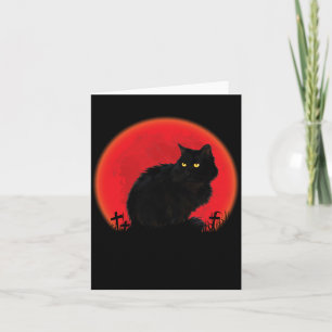 Tarjeta Disfraz de gato bruja de Halloween Gato negro de l