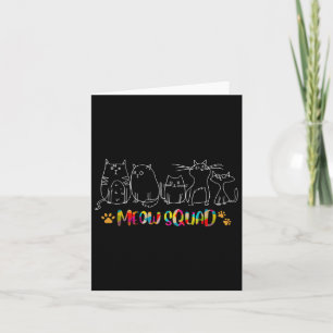 Tarjeta Disfraz de gato de Meow Squad Halloween