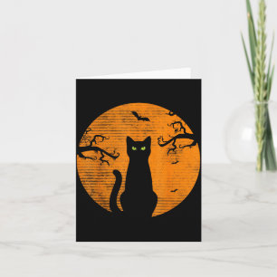 Tarjeta Disfraz de gato de Navidad aterrador vintage Gato 
