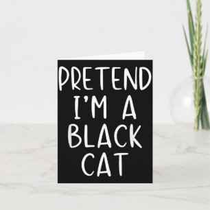 Tarjeta Disfraz De Gato Negro Falso Halloween Simple Adult