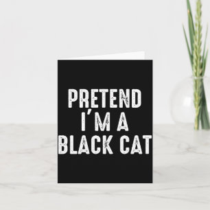Tarjeta disfraz de gato negro falso para Halloween fácil y