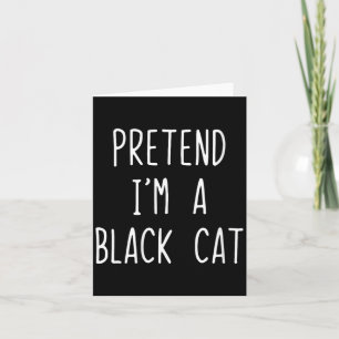 Tarjeta Disfraz de gato negro fingido para mujeres Hallowe