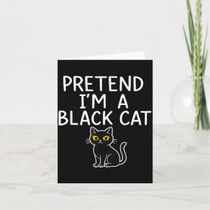 Tarjeta Disfraz De Gato Negro Sencillo Para Adultos En Hal