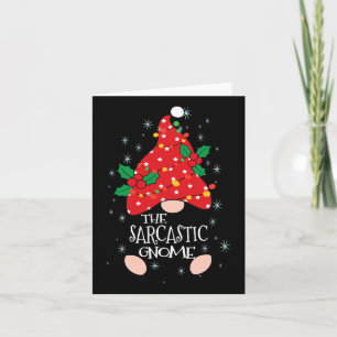 Tarjeta Disfraz de gnomo sarcástico para familia, divertid