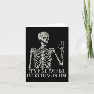 Tarjeta Disfraz de Halloween cráneo es bonito esqueleto fi