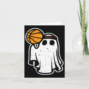 Tarjeta Disfraz de Halloween de Baloncesto Fantasma Espíri