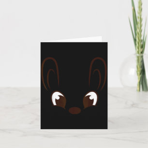 Tarjeta Disfraz de Halloween de conejo cara de niño Pascua