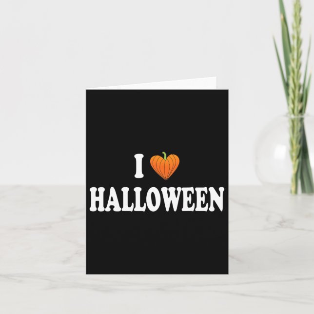 Tarjeta Disfraz de Halloween de corazón (Anverso)
