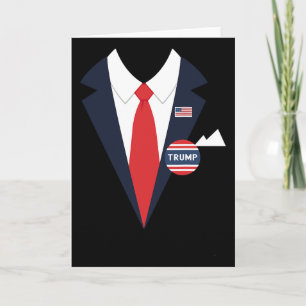 Tarjeta disfraz de Halloween de Donald Trump traje diverti