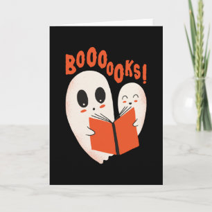 Tarjeta Disfraz de Halloween de fantasma gusano de libro d