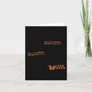 Tarjeta Disfraz de Halloween de gato negro Twist The Bones