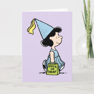 Tarjeta Disfraz de Halloween de Lucy Princesa de Peanuts