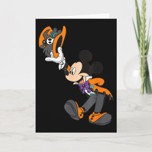 Tarjeta Disfraz de Halloween de Mickey y amigos