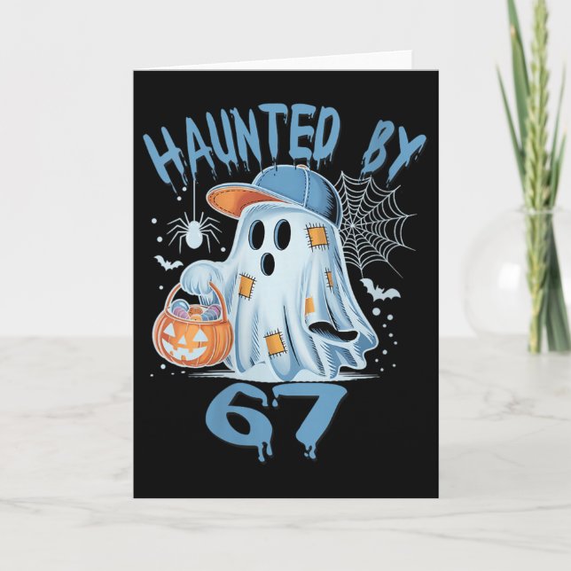 Tarjeta Disfraz de Halloween de mujer embrujada 6 7 Seis S (Anverso)