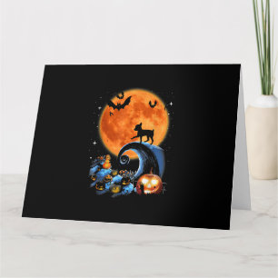 Tarjeta disfraz de Halloween de perro chihuahua luna calab