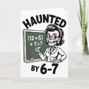 Tarjeta Disfraz de Halloween de profesor de matemáticas es