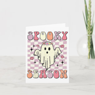 Tarjeta Disfraz de Halloween en temporada de fantasía