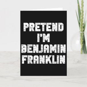 Tarjeta Disfraz de Halloween Fingiéndome ser Benjamin Fran