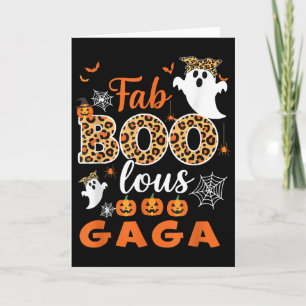 Tarjeta Disfraz de Halloween Lindo Leopardo Boo Gaga Espel