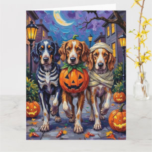 Tarjeta Disfraz de Halloween para Trick-or-Treat de Setter