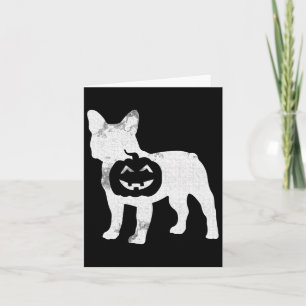 Tarjeta Disfraz de Halloween Perezoso de Calabaza de Bulld
