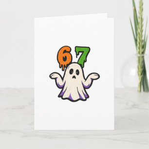 Tarjeta Disfraz de Halloween Scp 67 Fantasma Lindo Meme Se