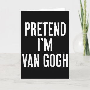Tarjeta Disfraz de Halloween Simple Fácil Fíngeme Van Gogh