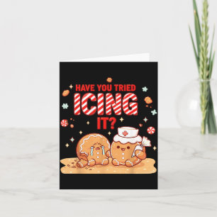 Tarjeta Disfraz de Hombre de Jengibre Enfermero, Navidad L
