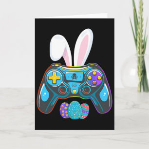 Tarjeta Disfraz de huevos de conejo de videojuegos día de 