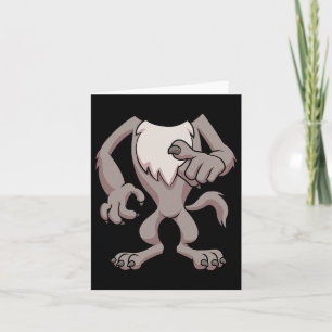 Tarjeta Disfraz de lobo para Halloween Cosplay de animal h
