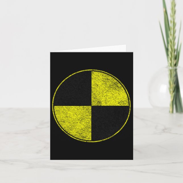 Tarjeta disfraz de muñeco de prueba de choque Finge que so (Anverso)