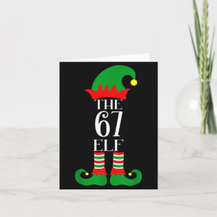 Tarjeta Disfraz de Navidad de 67 Elfos Pijama 67 Meme Gen