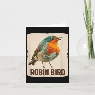 Tarjeta Disfraz de pájaro lindo para amantes de los petirr