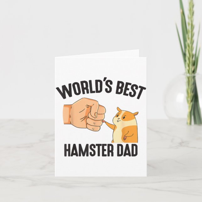 Tarjeta Disfraz de papá de hámster del mundo para amantes  (Anverso)
