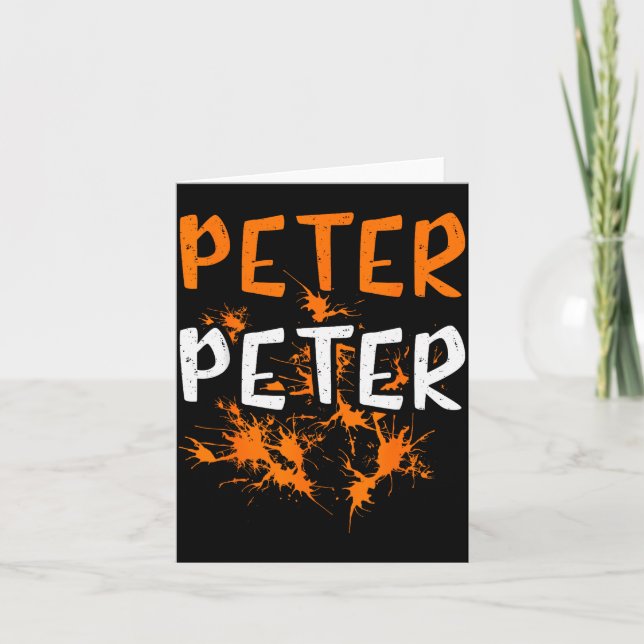 Tarjeta Disfraz de pareja Peter Pumpkin Eater Splash Hallo (Anverso)