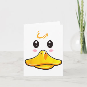 Tarjeta Disfraz de pato cúbito de goma Ducky Face Hallowee