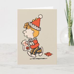 Tarjeta Disfraz de payaso de Sally para Halloween de Peanu